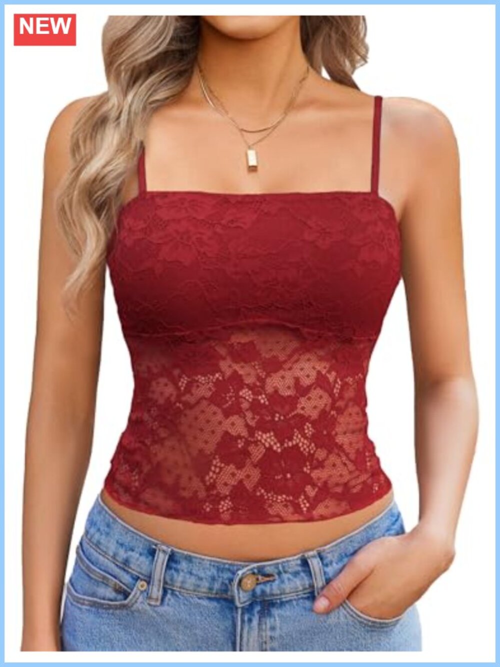 Lace Camisole Sexy Tank Top Y2K Crop Top Summer Layering Top